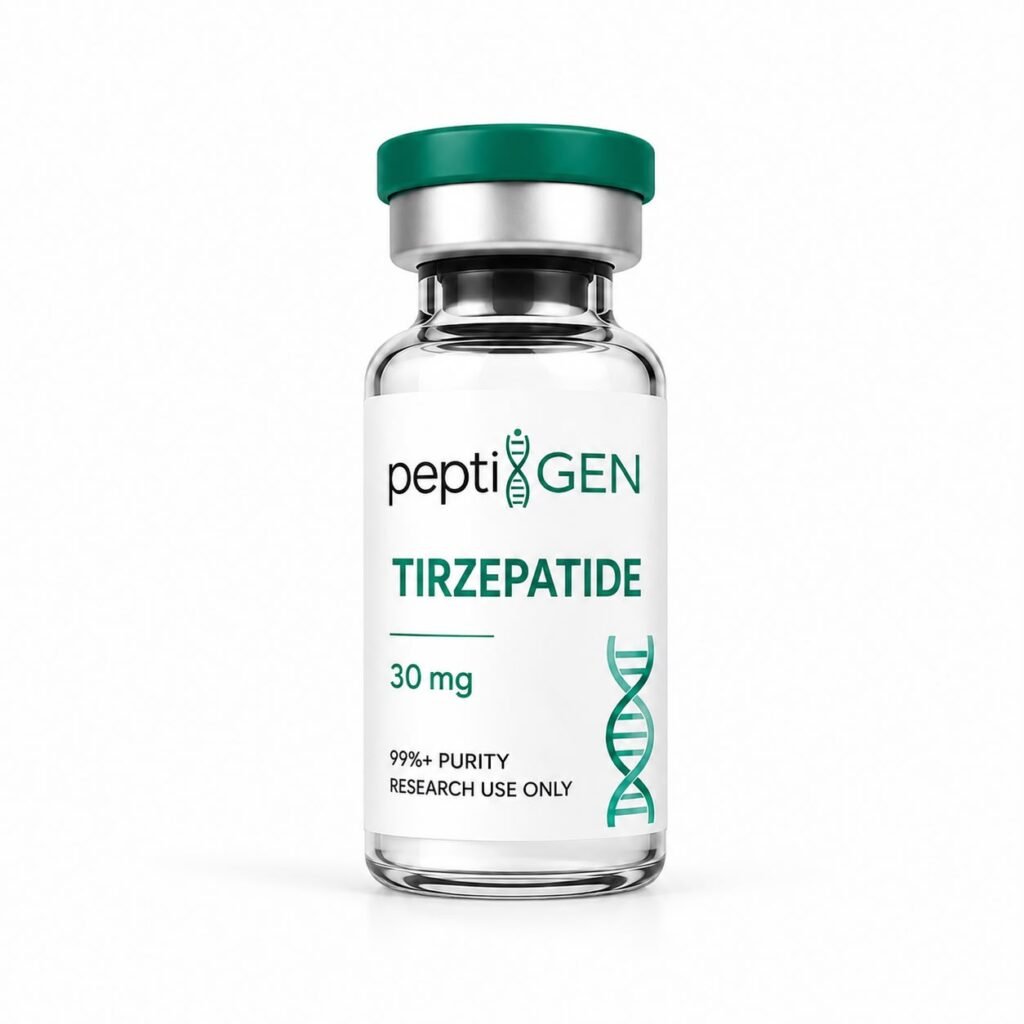 Tirzepatide 30mg péptido GIP/GLP-1 para investigación - Peptigene Colombia