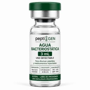 Agua bacteriostática 3 ml vial liofilizado de alta pureza - Peptigene Colombia
