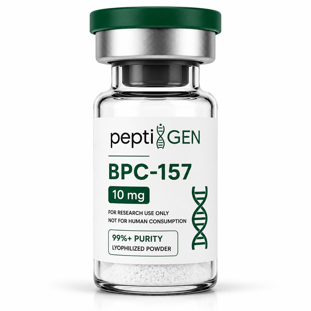 BPC-157 10mg vial liofilizado de alta pureza - Peptigene Colombia