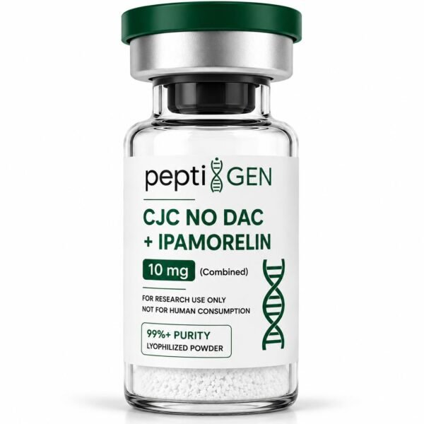 CJC-1295 + Ipamorelin 10mg vial liofilizado de alta pureza - Peptigene Colombia