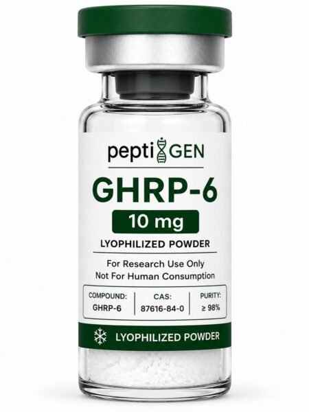 GHRP-6 10mg vial liofilizado de alta pureza - Peptigene Colombia