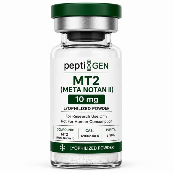 MT2 (Melanotan II) 10mg vial liofilizado de alta pureza - Peptigene Colombia