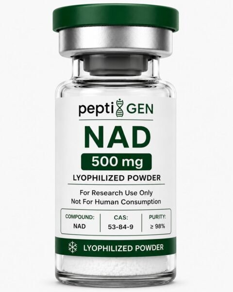 NAD+ 500mg vial liofilizado de alta pureza - Peptigene Colombia