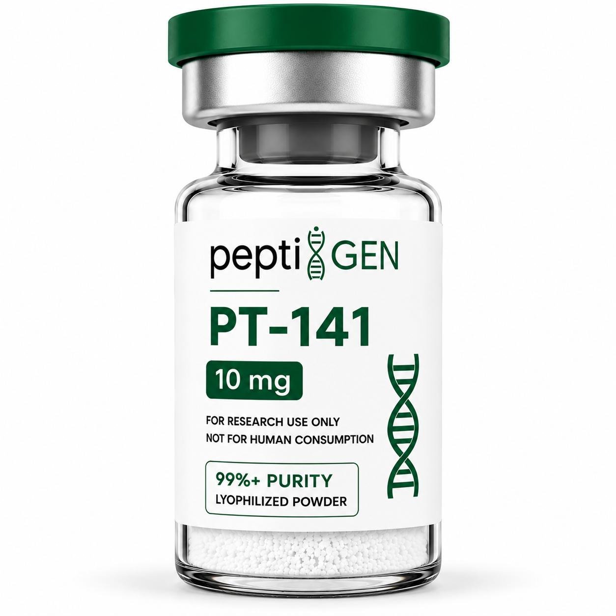 PT-141 10mg vial liofilizado de alta pureza - Peptigene Colombia