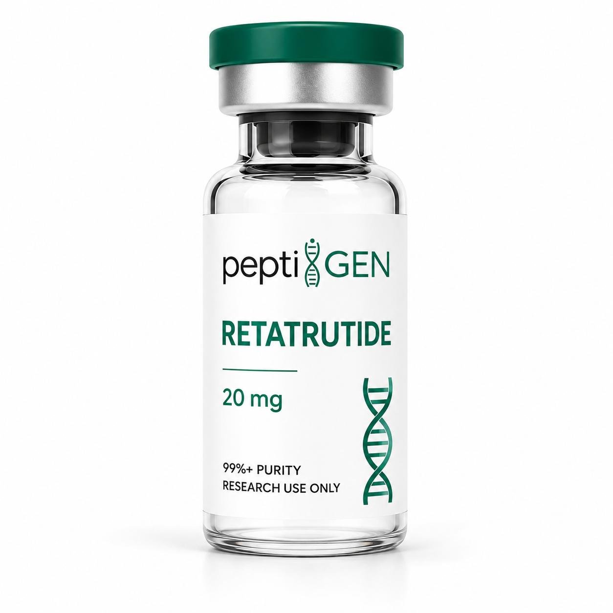 Retatrutide 20 mg vial liofilizado de alta pureza - Peptigene Colombia