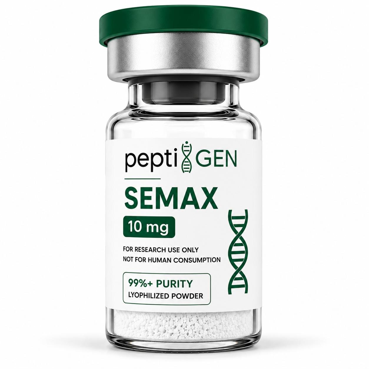 Semax 10mg vial liofilizado de alta pureza - Peptigene Colombia