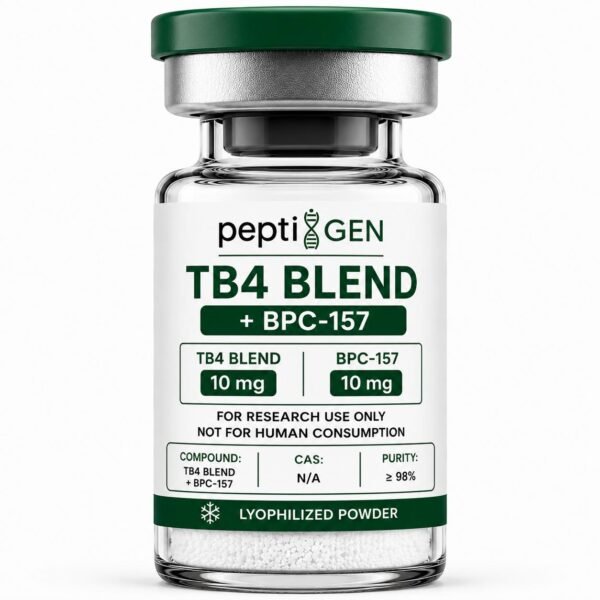 TB4 Blend + BPC-157 10mg + 10mg vial liofilizado de alta pureza - Peptigene Colombia