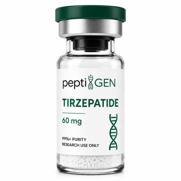 Tirzepatide 60mg vial liofilizado de alta pureza - Peptigene Colombia