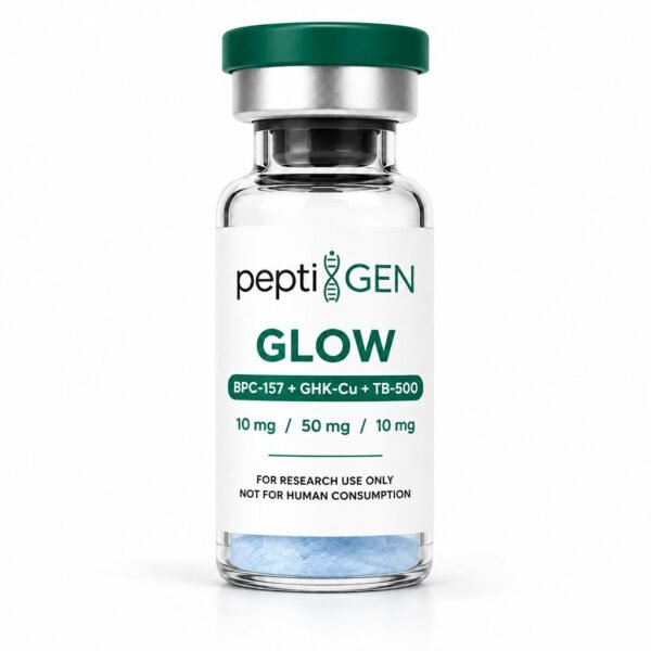 Glow 70mg vial liofilizado de alta pureza - Peptigene Colombia