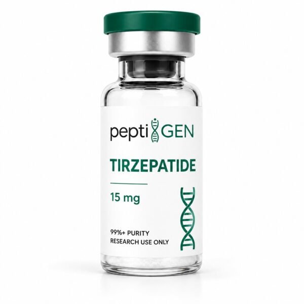 Tirzepatide 15mg vial liofilizado de alta pureza - Peptigene Colombia
